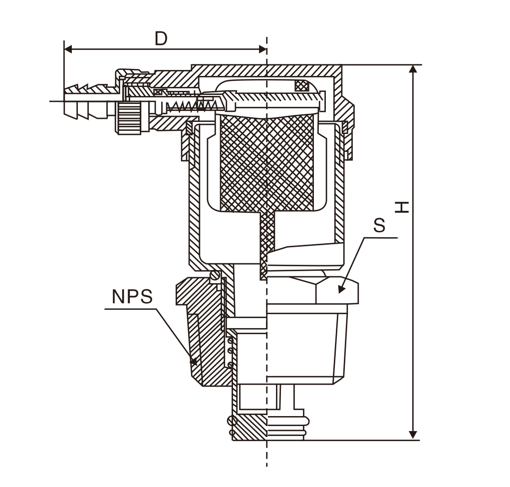 黃銅自(zì)動單向排(pai)氣閥(圖1)