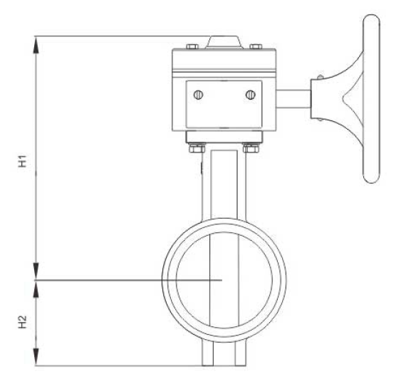 蝸輪信(xìn)号溝槽(cao)蝶閥(圖(tu)1)